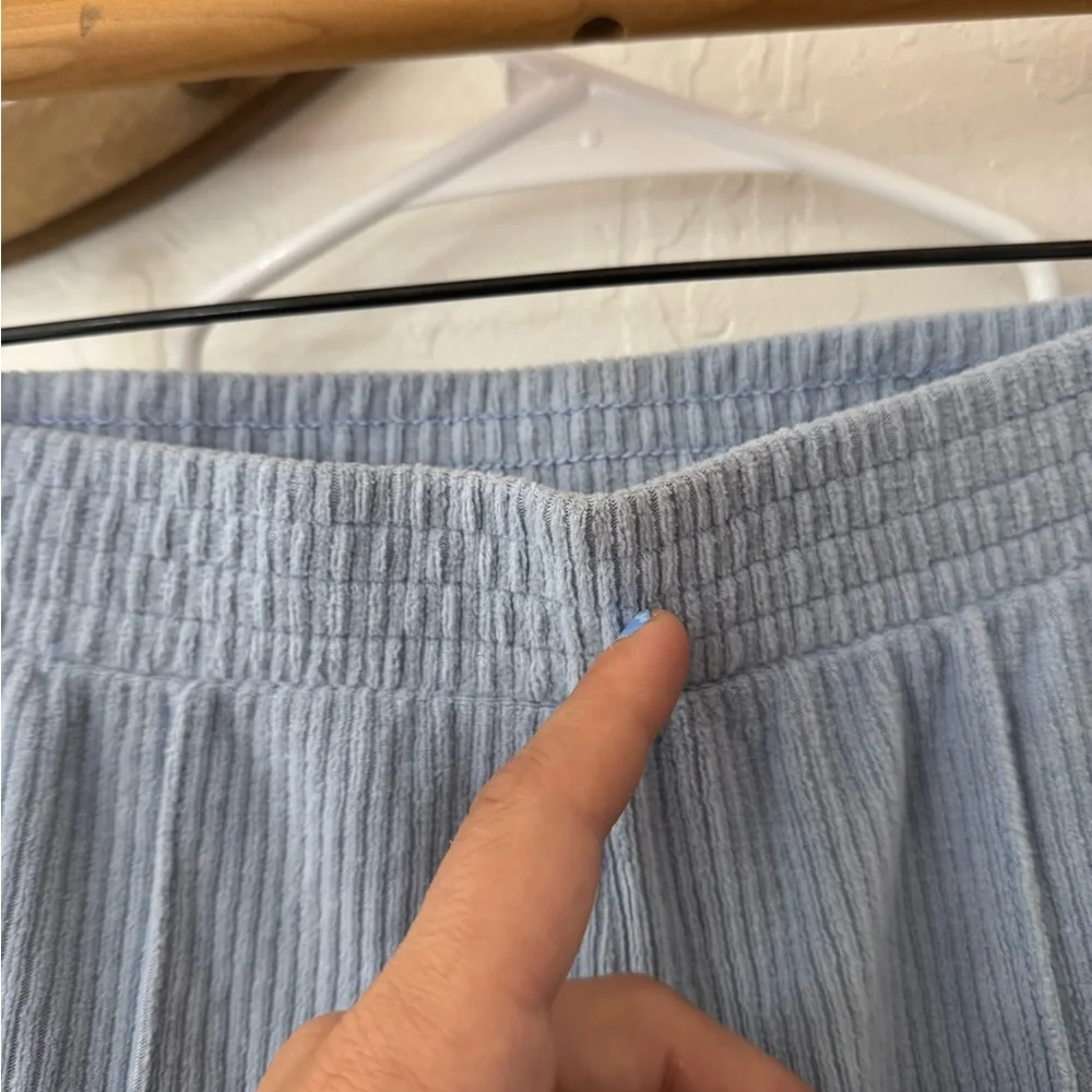 Aerie light blue corduroy flare pull on elastic waist pants small regular - Picture 4 of 6